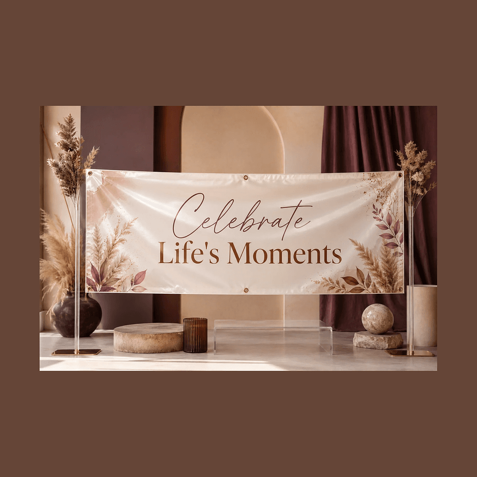 Custom Vinyl Banner, Waterproof 11 Mil, Full-Color Printing, Personalized Event Backdrop, 2x4/2x5/2x6 ft, Horizontal/Vertical
