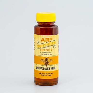 Raw Wildflower Honey, Shenandoah Valley Virginia, Floral Full-Bodied Flavor, Squeeze Bottle, 12 oz