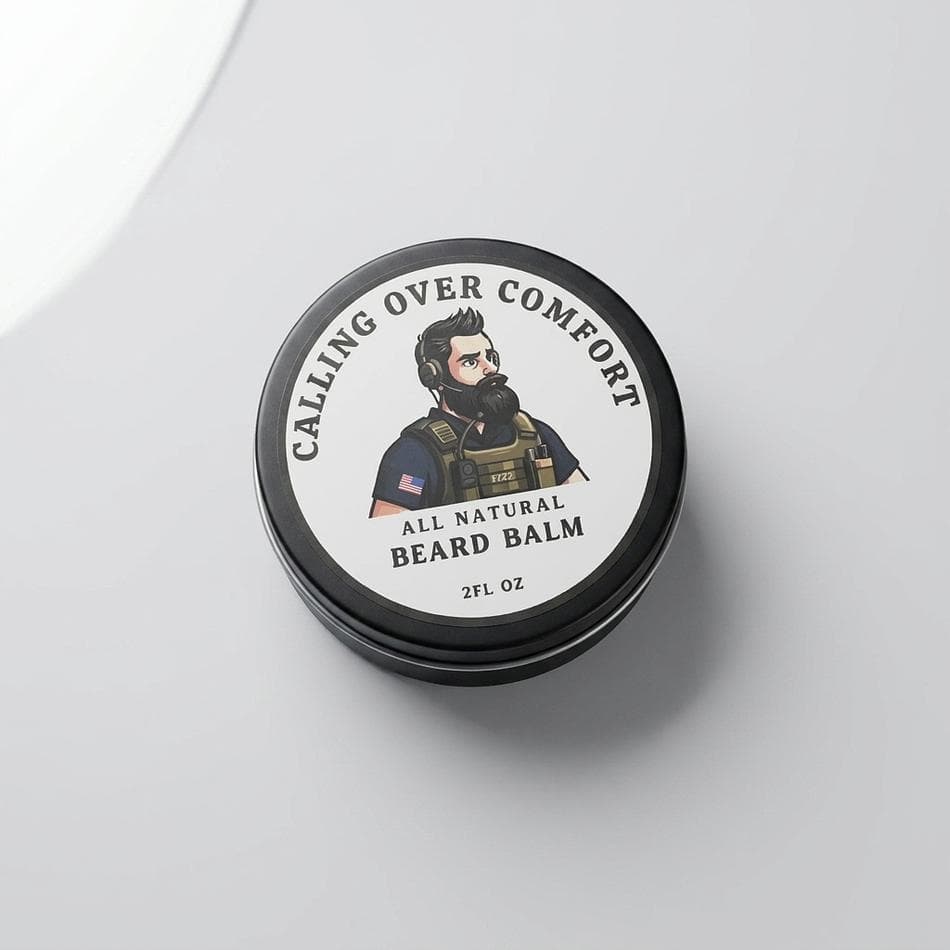 Tallow Beard Balm, Natural Oils & Beeswax, Deep Hydration & Light Hold, Travel Tin 2 oz (4 Scents)