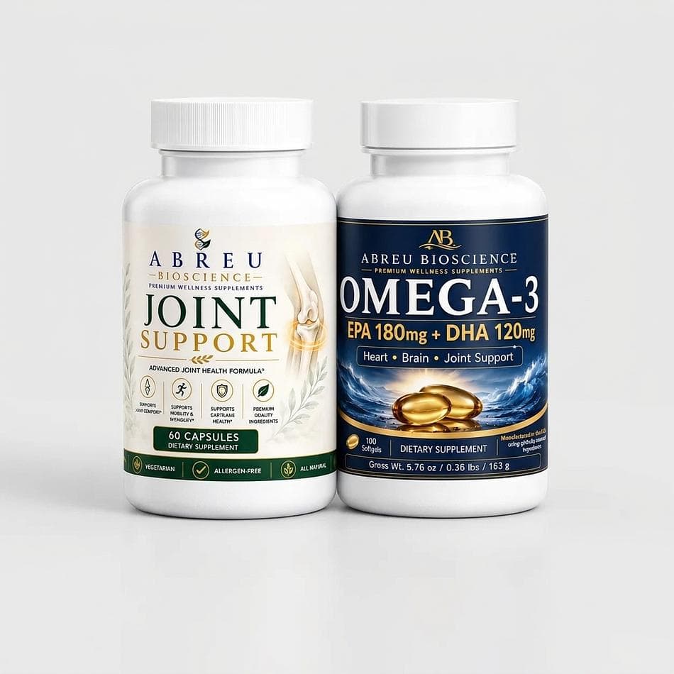 Joint Support + Omega-3 Fish Oil Kit, MSM & Glucosamine + Turmeric, Mobility & Flexibility Support, 60 Caps + 100 Softgels