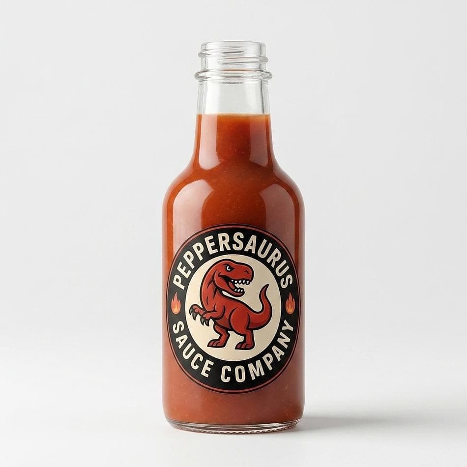 Dino-Mite! Mango Scotch Bonnet Hot Sauce, Sweet & Spicy Everyday Heat, Heat Level 2/5, 1 Bottle