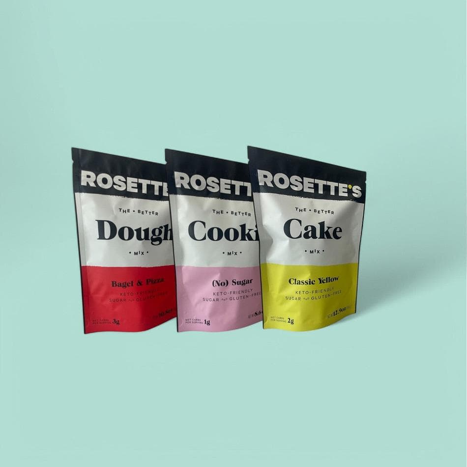 Keto Baking Mix Sampler Bundle, Almond & Coconut Flour, Sugar-Free Cake + Cookies + Dough, 3-Pack