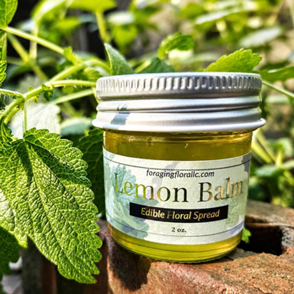 Botanical Floral Spread, Lemon Balm Infused, Bright Citrus-Herb Flavor, Small-Batch Jar (Size Listed)