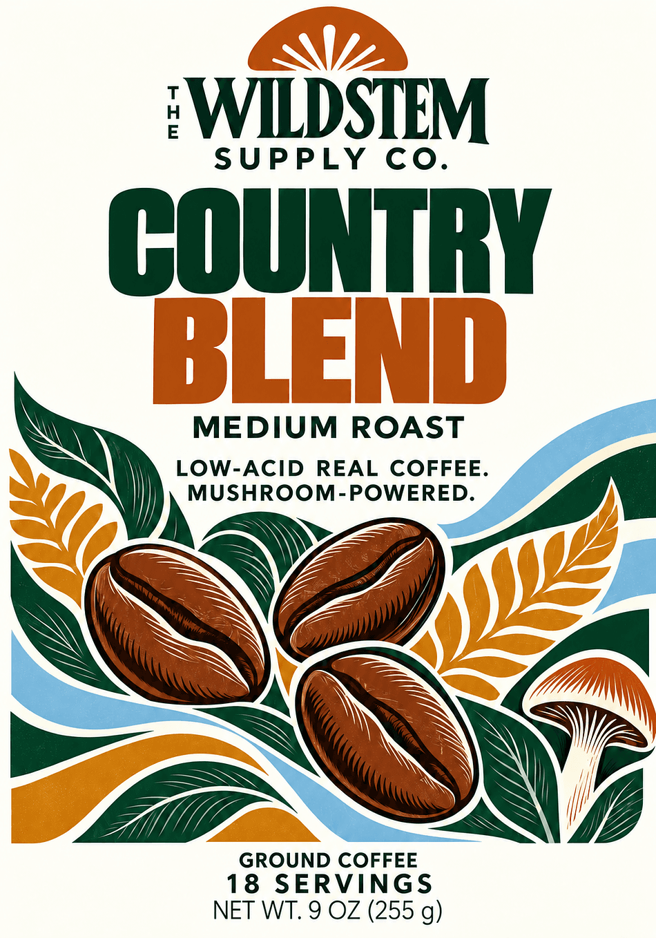 Wild Stem Country Blend Mushroom Coffee