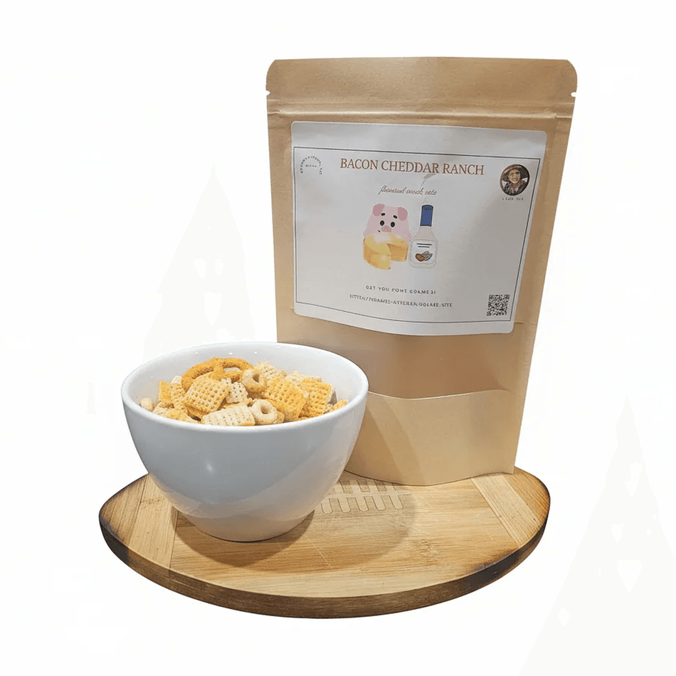 Gourmet Snack Mix, Bacon Cheddar & Ranch Seasoning, Bold Savory Crunch, 2.5 oz Bag (Nut-Free Option)
