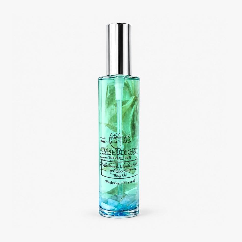 Vishuddha, "Throat Chakra," Fennel, Sage & Licorice Root Body Oil scented with Blue Tansy + Spanish Sage + Clary Sage