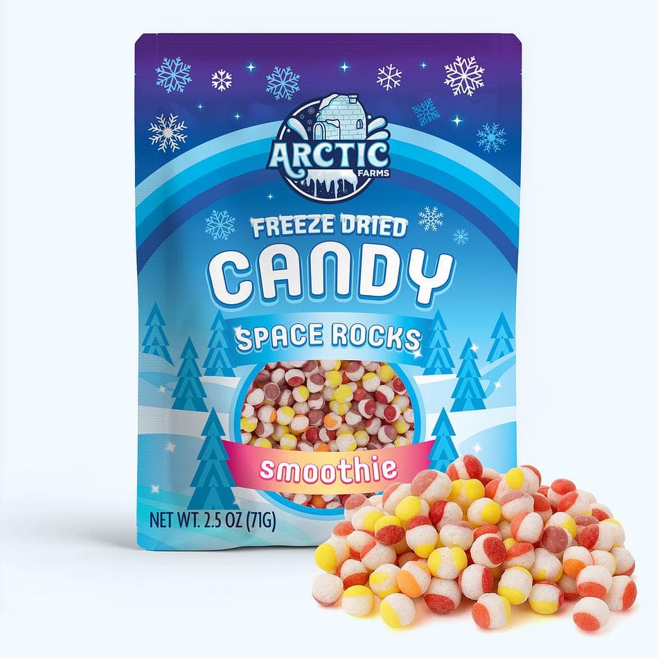 Freeze-Dried Space Rocks, Smoothie, Ultra-Crunchy, Flavor-Bursting Fruity Bites, Resealable Bag (2.5 oz)