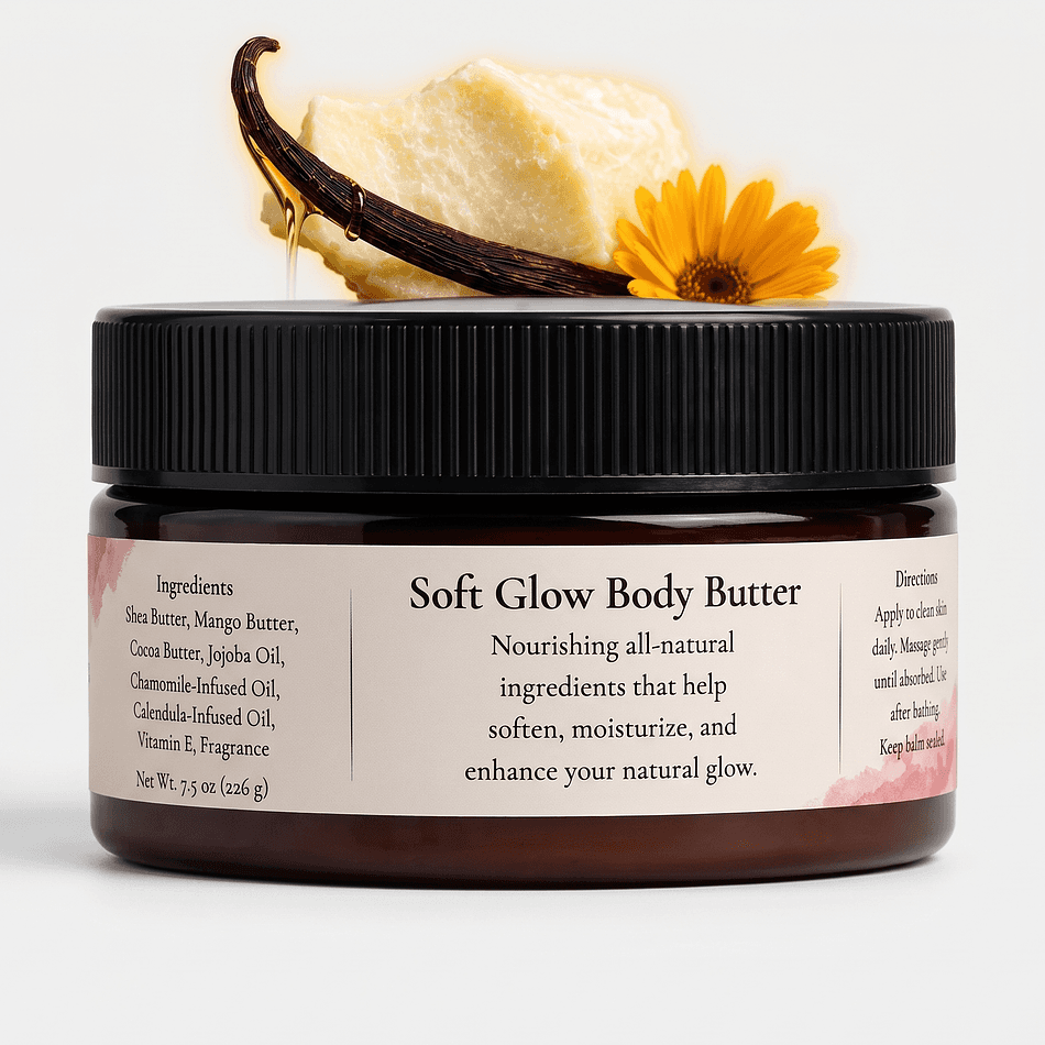 Whipped Body Butter, Shea + Mango + Cocoa Butters, Vanilla Gourmand Scent, 12+ Hr Hydration, 1 Jar