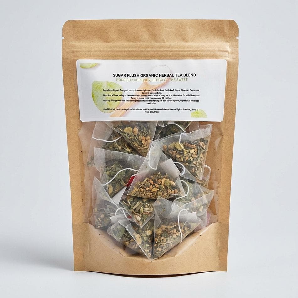 14-Day Sugar Cravings Support Organic Herbal Tea (4 oz / ~30 servings) — Gymnema • Fenugreek • Cinnamon