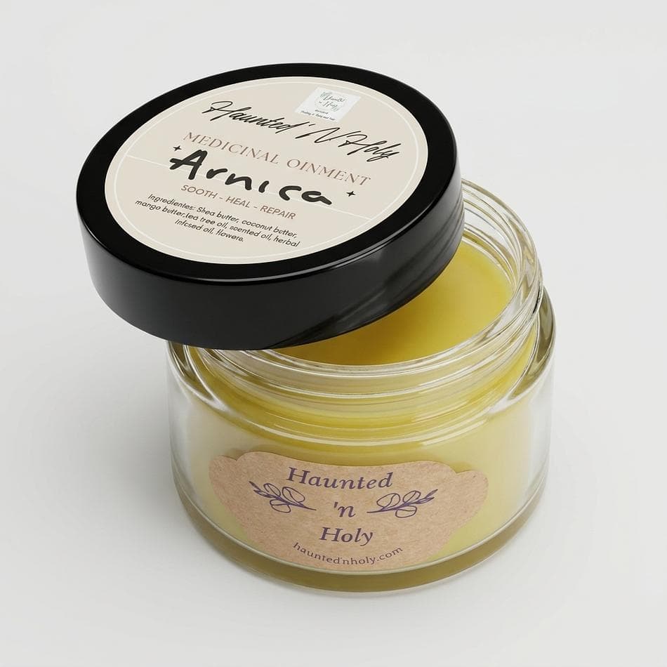 Arnica Ointment, Arnica Infused Oil & Shea Butter, Sore Muscles & Bruises Support, Beeswax Balm, 1 Jar