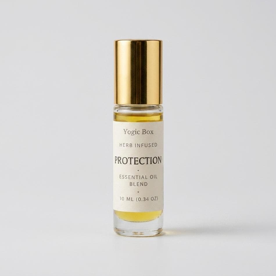 Aromatherapy Essential Oil Roll-On, Cedarwood Palo Santo & Rose, Grounding Protection & Boundaries, 10ml