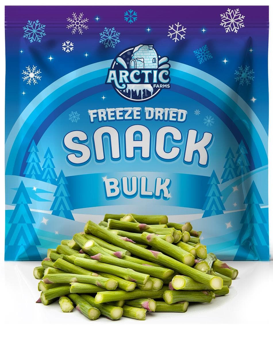 Freeze-Dried Asparagus, Tender, Crisp, Single-Ingredient Vegetable Spears, Bulk Bag (6 oz)