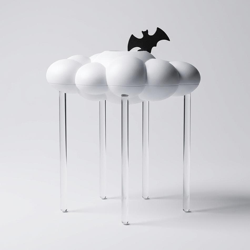 Interchangeable Bat Charm, PLA 3D Printed Add-On, Dripping Rain Cloud Plant Waterer Accessory, 1-Piece