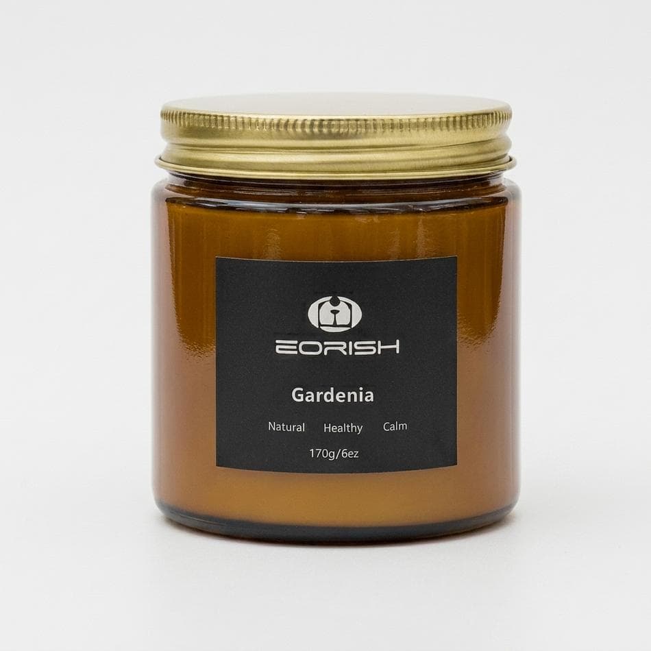 Gardenia Scented Candle, Jasmine & White Musk, Floral Relaxing Aroma, 4 oz Jar Candle