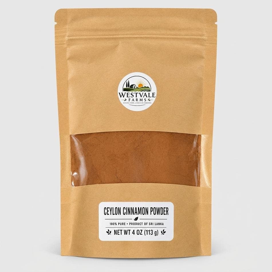 Ceylon Cinnamon Powder, 100% Cinnamomum Verum, True Cinnamon for Coffee & Baking, Sri Lanka Origin, 4 oz Bag