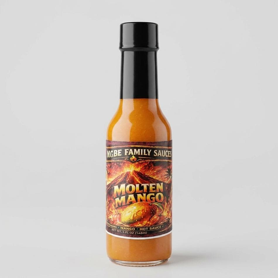 Molten Mango Pepper  Sauce-5 oz Woozy Bottle