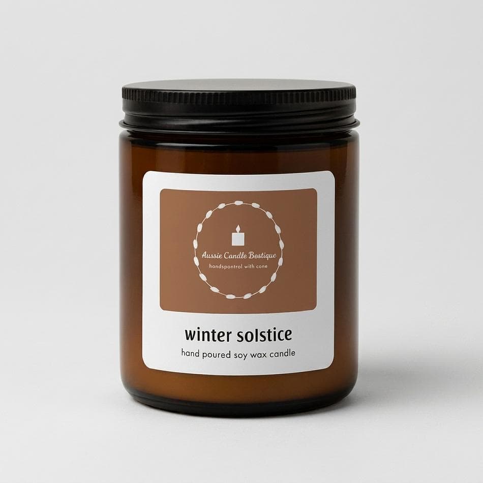 Scented Candle, Juniper Berry & Eucalyptus, Cozy Winter Home Fragrance, 9 oz Glass Jar