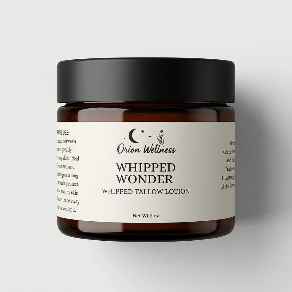 Whipped Tallow Face Moisturizer, Grass-Fed Beef Tallow + Jojoba & Rosehip, Barrier Repair Hydration, Waterless Cream