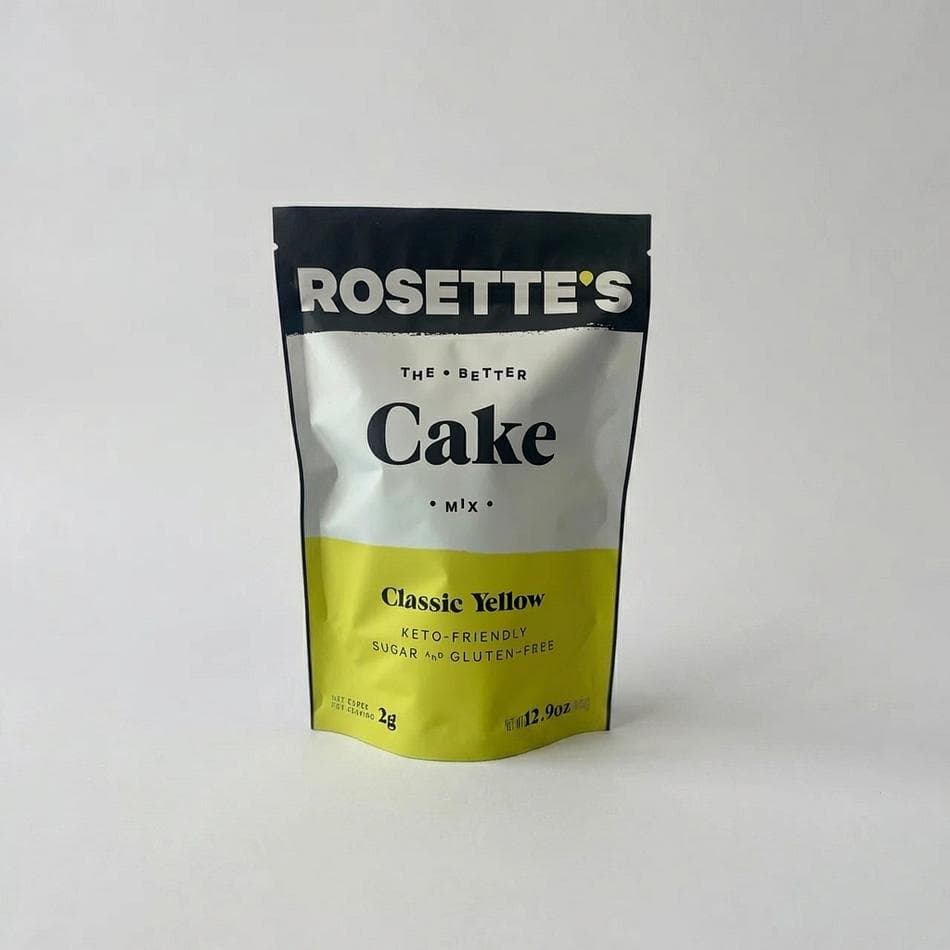 Keto Yellow Cake Mix, Almond & Coconut Flour, Sugar-Free Gluten-Free, Moist Classic Vanilla Cake, 12 Servings
