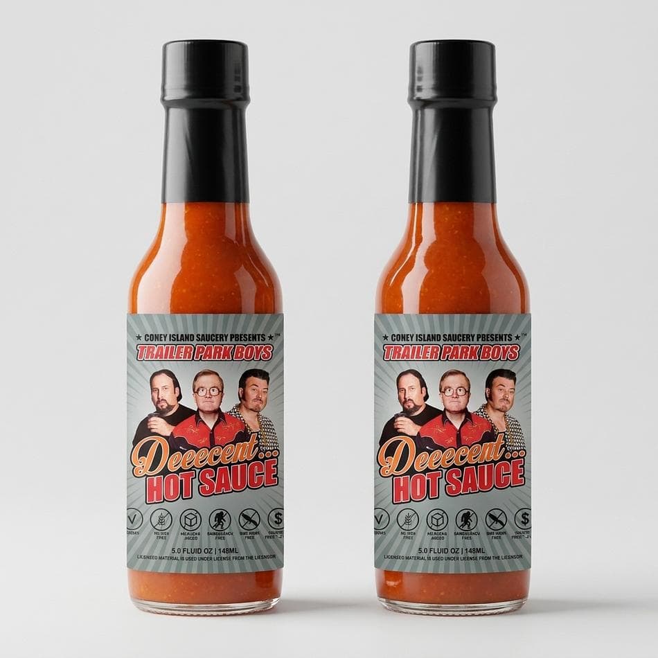 Louisiana-Style Garlic Hot Sauce, Trailer Park Boys Edition, Vegan No Sugar Added, 2-Pack, 5 oz Bottles
