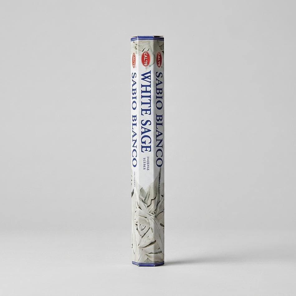Precious White Sage Incense Sticks, Cleansing & Purifying Aroma, 20-Stick Hex Pack