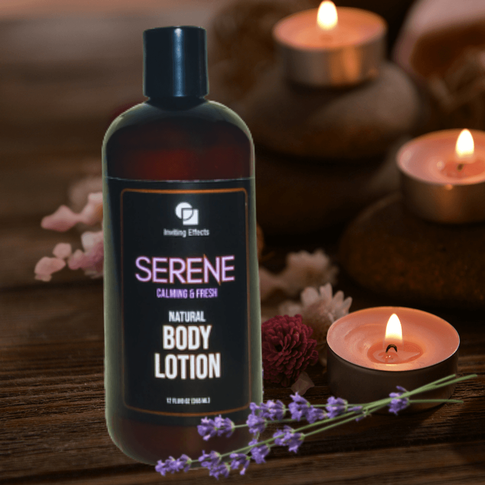Body Lotion with Organic Coconut Oil & Shea Butter, Relaxing Lavender Blend, Non-Greasy Hydration, SERENE 12 oz