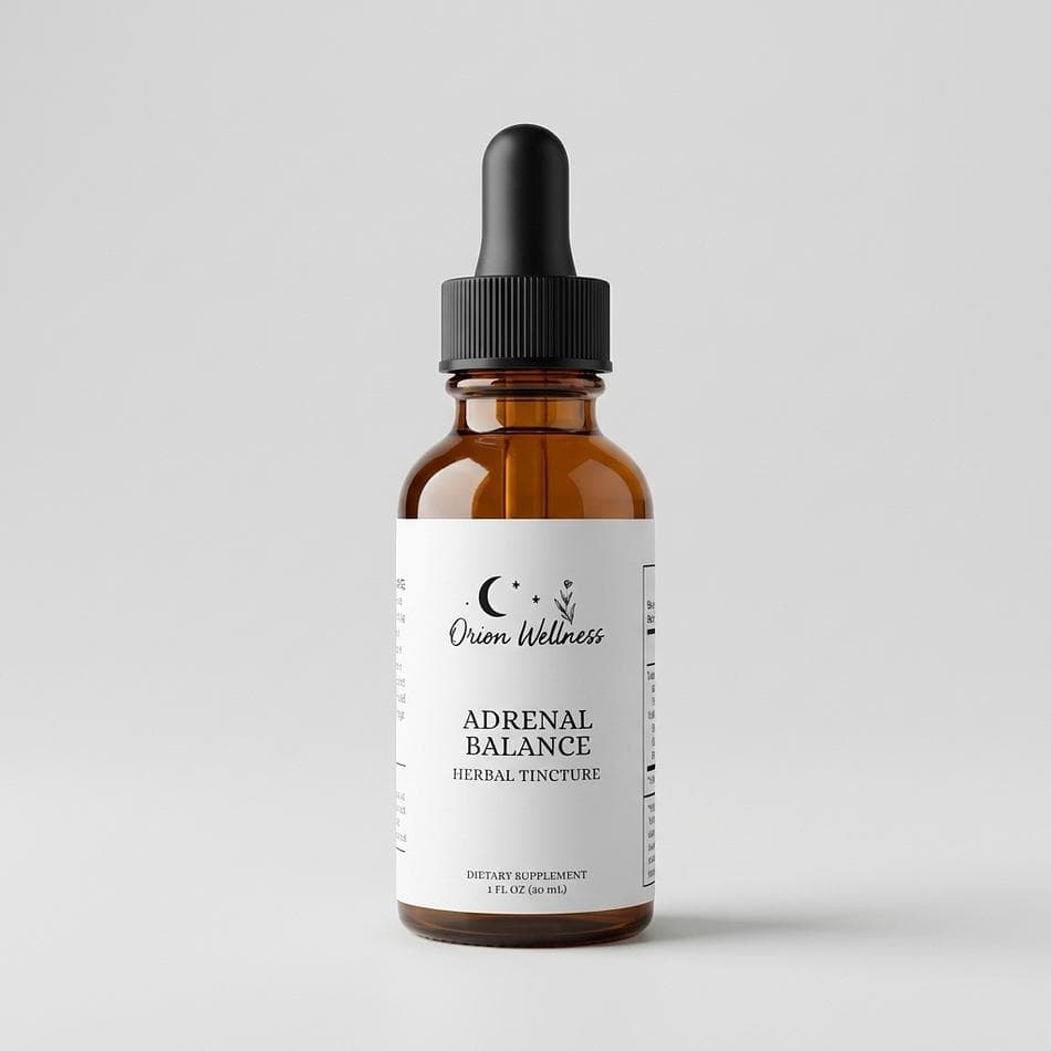 Adaptogen Herbal Tincture, Ashwagandha + Holy Basil + Licorice, Stress & Energy Support, 100 Proof Extract, 1:5 Ratio