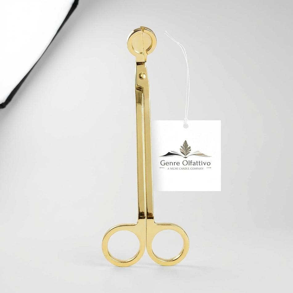 Candle Wick Trimmer, Gold Finish, Cleaner Burn & Less Soot, Angled Blade for Jar Candles, 1-Piece