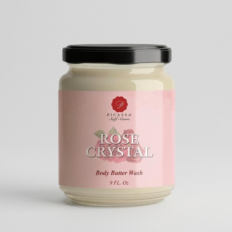 Rose Body Butter Wash, Rosehip & Grapeseed Oils, Moisturizing Shower Gel for Dry Skin, Vegan Body Wash (Size Not Listed)
