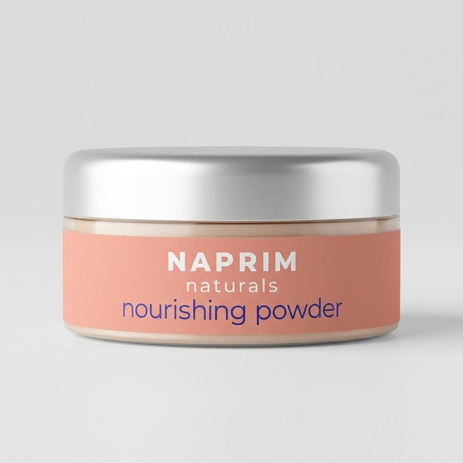 Talc-Free Soothing Face & Body Powder + Bamboo Kabuki Brush, Arrowroot & Non-Nano Zinc Oxide, Redness Relief, 1 Set