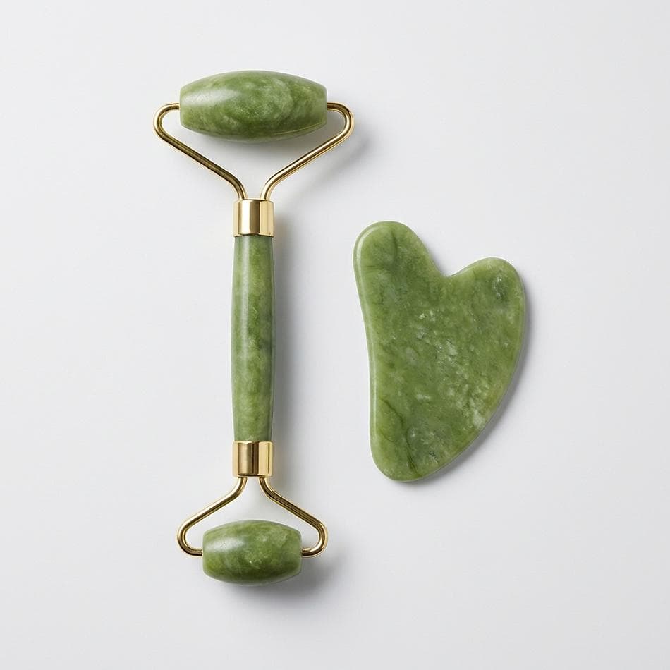 1pc Facial Roller Massager 1pc Gua Sha Board