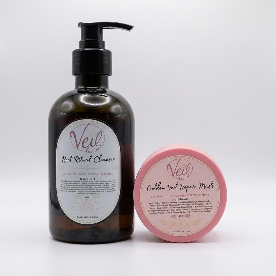 Hair Repair Bundle, Tallow & Honey Mask + Gentle Cleanse Shampoo, Deep Moisture for Dry Damaged Hair, 2-Step Set
