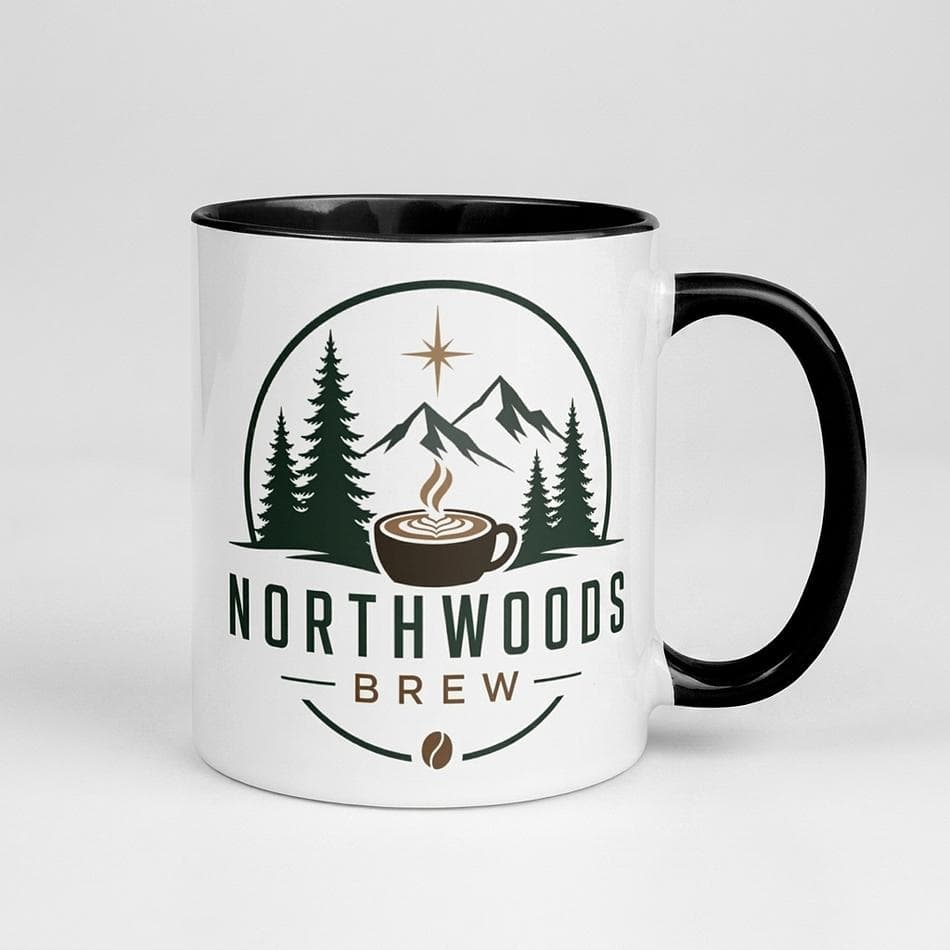 Ceramic Coffee Mug, Colored Rim & Inside, Lead & BPA-Free, Dishwasher Safe, 11 oz/15 oz