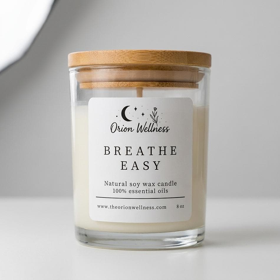 Aromatherapy Ritual Set, Eucalyptus & Peppermint, Breathe Easy & Relaxation, Candle + Balm + Simmer Pot + Shower Steamer, 4-Piece