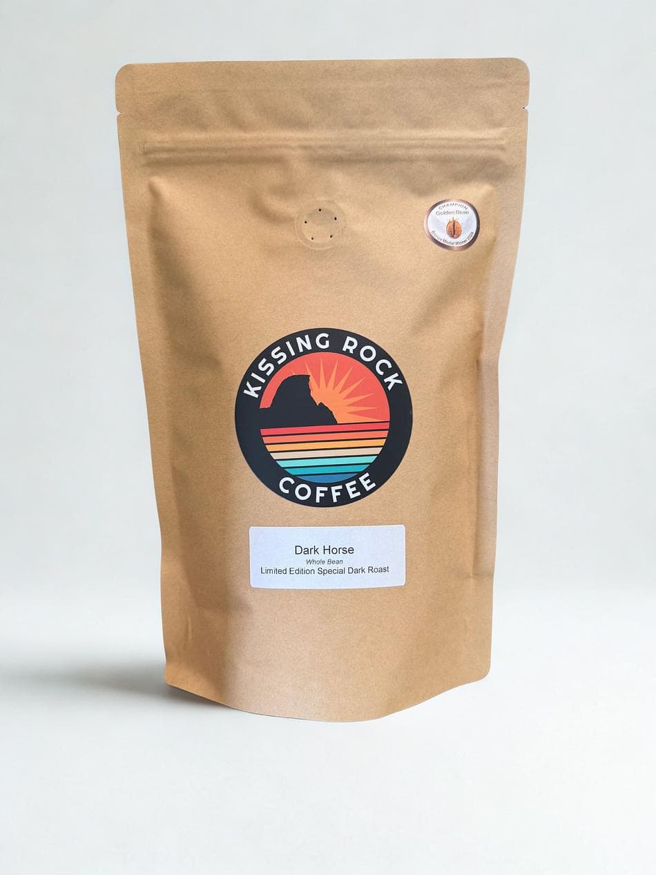 Dark Horse
Dark Roast Coffee, Cherry & Maple Notes, Milk Chocolate Finish, Award-Winning Specialty Roast, 12 oz Bag