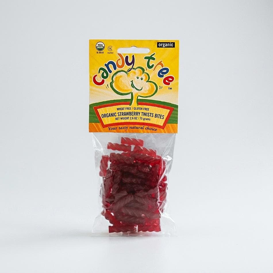 Organic Strawberry Licorice Twist Bites, Fruit Juice Sweetened, Vegan & Gluten-Free Chewy Candy, 2.6 oz Bag