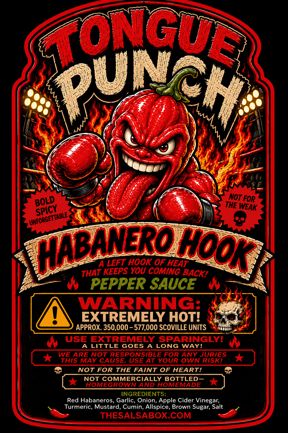 Caribbean Habanero Hot Sauce, West Indies Red Habanero, Turmeric & Allspice, Extra Hot Heat, 3oz