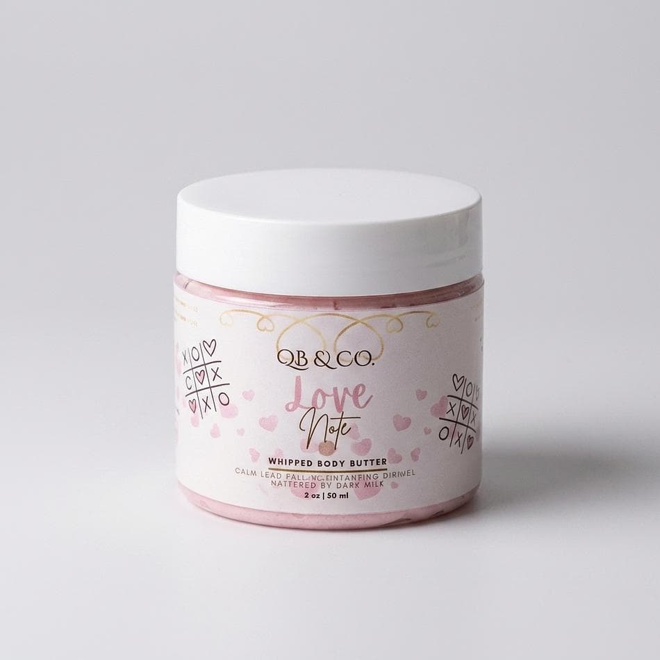 Whipped Body Butter, Shea & Cocoa Butter + Sweet Almond Oil, Deep Moisture Glow, 2/4/8 oz (Love Note Scent)