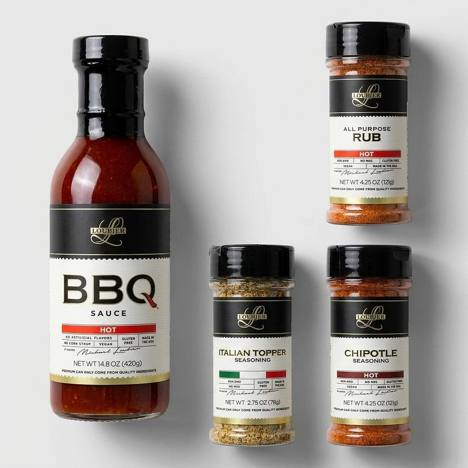 Premium Hot BBQ Sampler - 4 Pack