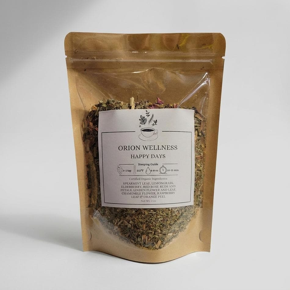 Mood-Lifting Herbal Tea, Spearmint & Lemongrass + Chamomile & Linden, Emotional Balance, Loose Leaf 2 oz