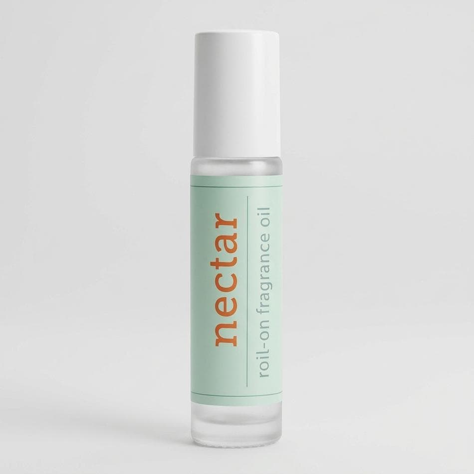 Perfume Oil Roll-On, Organic Jojoba, Cherry & Tonka Skin Scent, Paraben/Phthalate-Free, Travel Roller