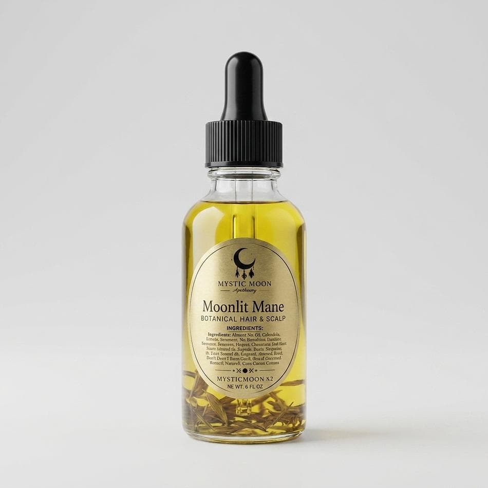 Botanical Hair & Scalp Oil, Rosemary & Castor + Pumpkin Seed, Nourish Roots & Shine, 1 oz Dropper Bottle