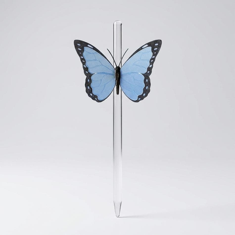 Plant Waterer Charm, Blue Butterfly, 3D Printed PLA, Cloudmaker Dripping Rain Cloud Accessory, 1 Pc