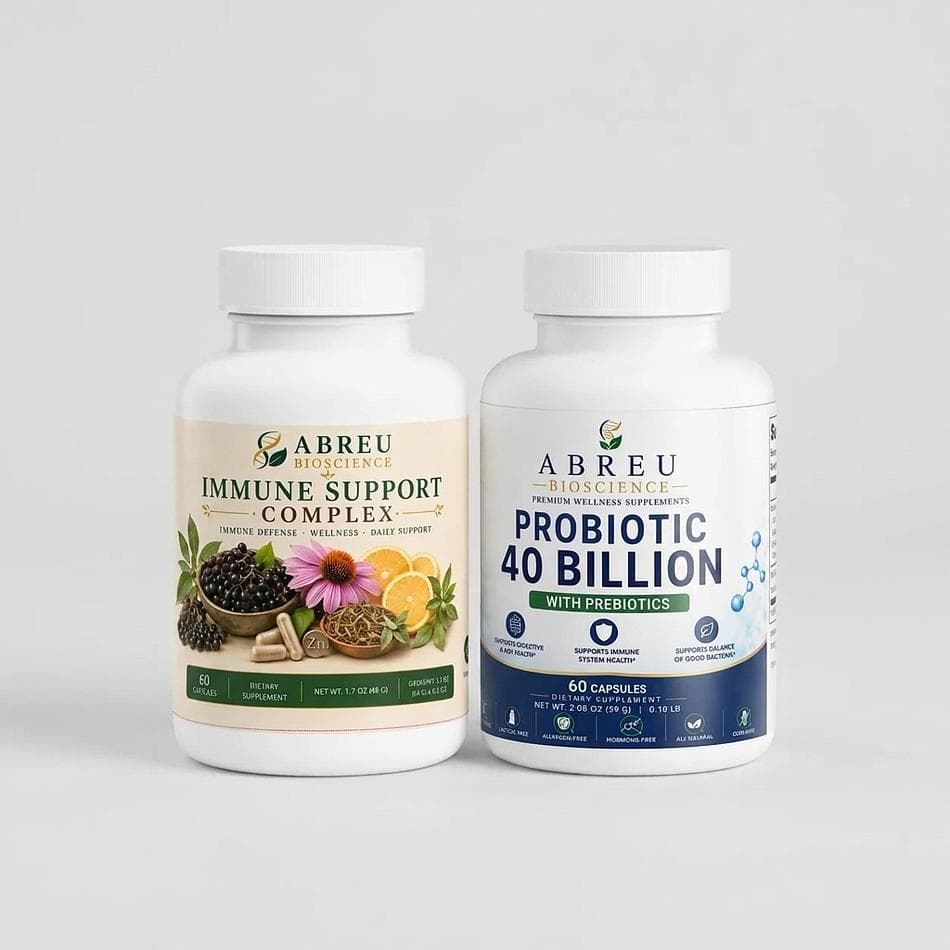 Immune Support + Probiotic Supplement Kit, Daily Defense Vitamins & Botanicals + Gut Balance Probiotic, 2-Bottle Bundle
