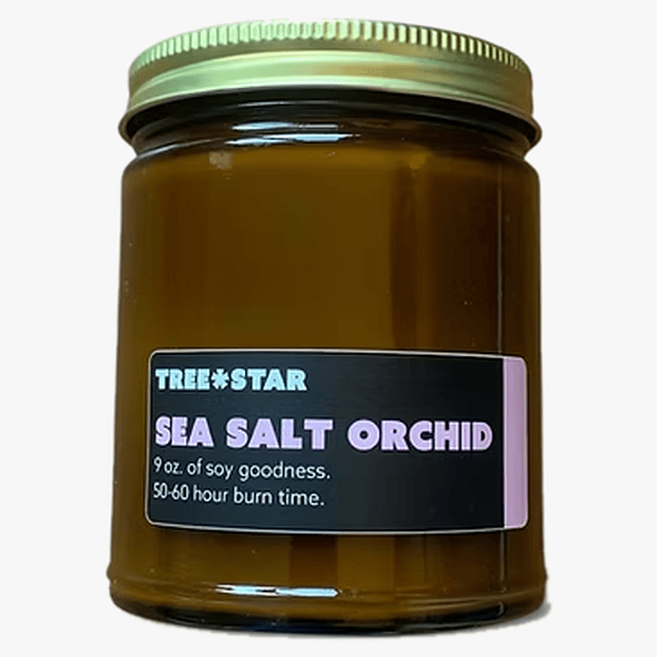 Soy Candle, Sea Salt & Orchid, Essential Oil Infused, Clean Burn, Sale $12.50