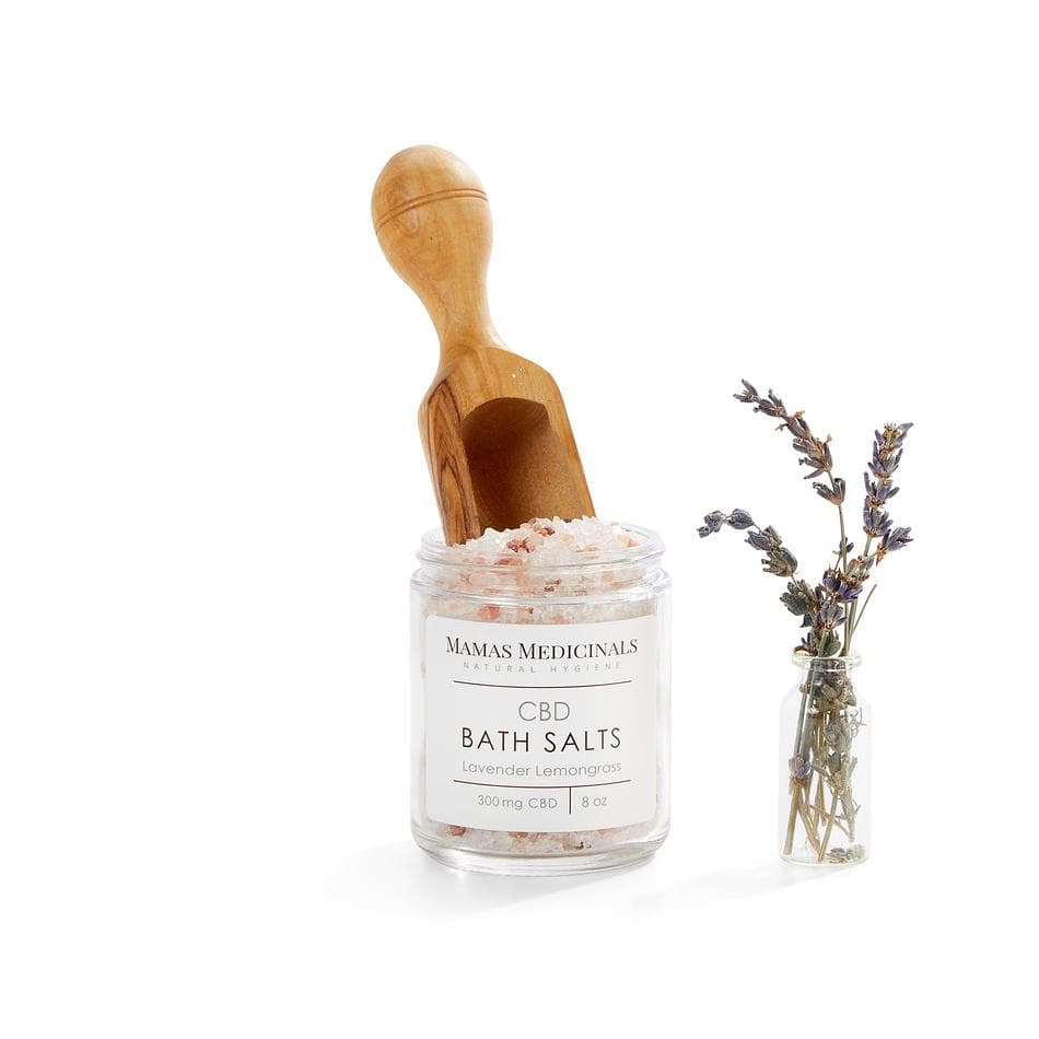 CBD Bath Salts, Epsom & Himalayan Salt, Water-Soluble Nano Hemp Extract, Muscle Recovery & Sleep, 8oz