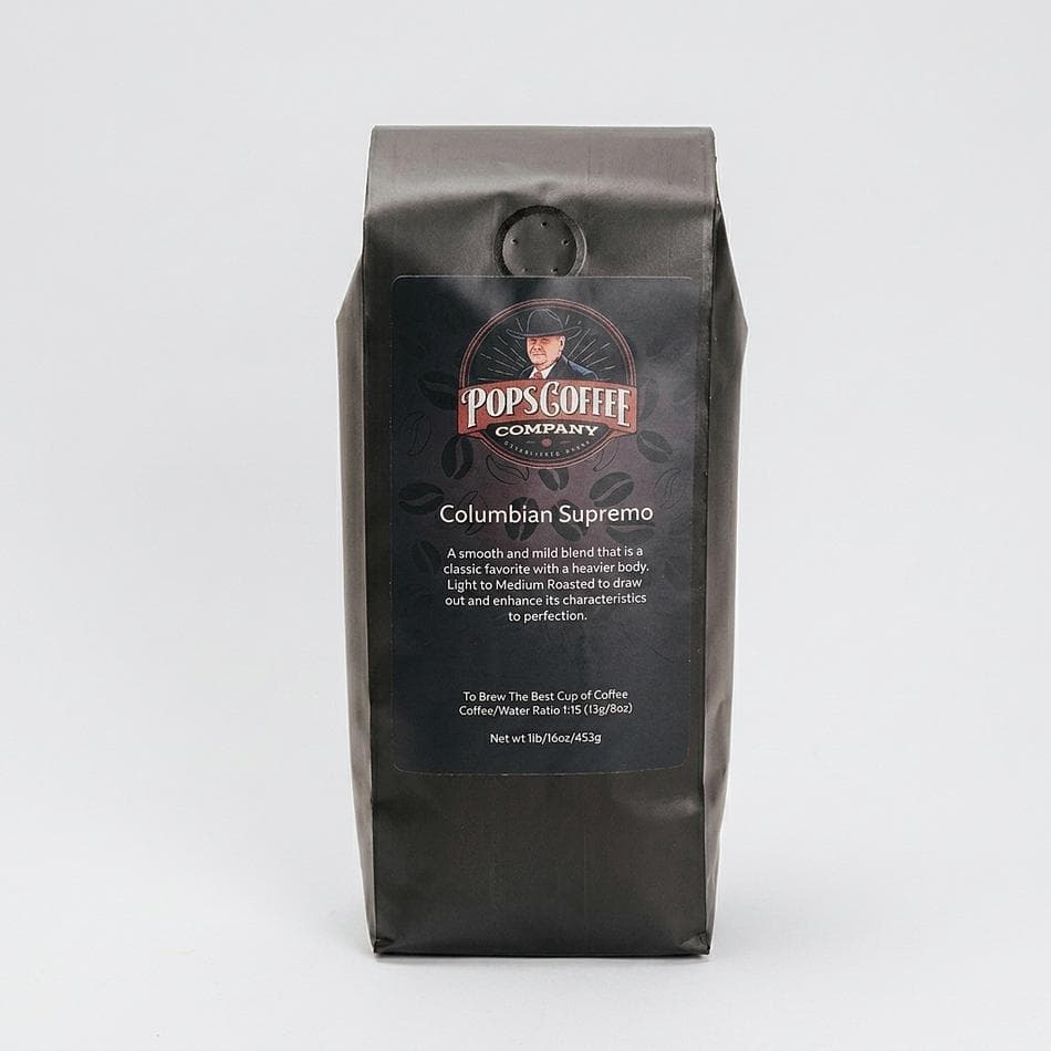Colombian Supremo Coffee Beans, Washed Arabica, Smooth Balanced Flavor, Medium Roast, 1 lb Bag