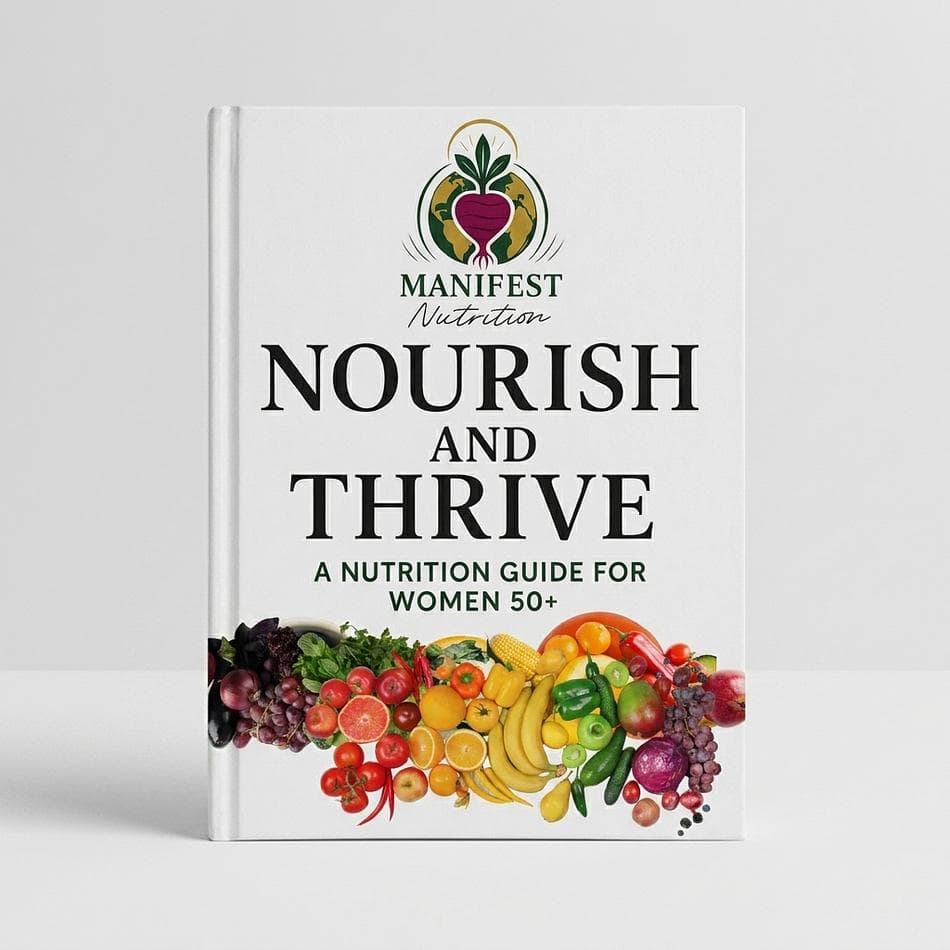 Menopause Nutrition eBook for Women 50+, Calcium & Omega-3 Focus, Energy & Hormone Balance, Meal Planning Checklists (Digital)