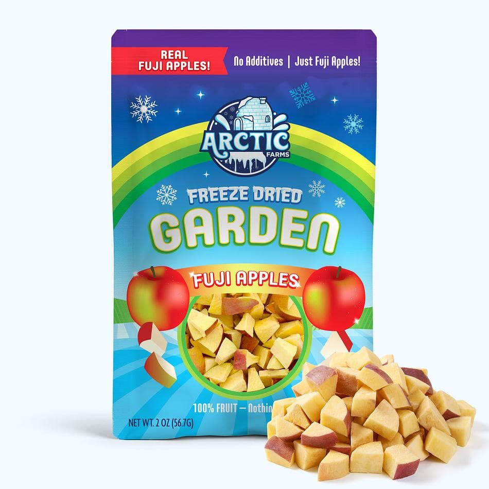 Freeze-Dried Fuji Apple Pieces, Sweet, Crisp & Naturally Delicious Real Fruit Snack, Large Resealable Bag (2 oz)