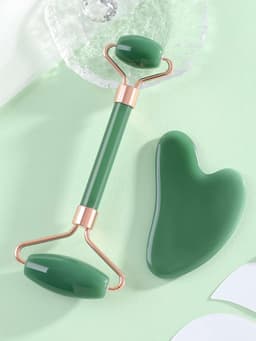 1pc Facial Roller Massager 1pc Gua Sha Board-16
